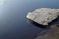 A small ice floe on the river