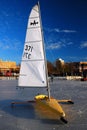 A Small Ice Yacht on the Navesink River Royalty Free Stock Photo