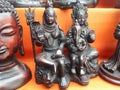 Small idols of Indian gods shiva and parvathi