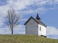 Small idyllic meadow chapel near Riegsee