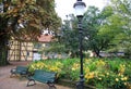 Small idyllic park in Ystad, Sweden