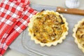 Individual quiche with onions