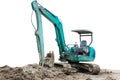 A small industrial digger Royalty Free Stock Photo