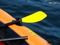 Small inflatable boat for sailing and fishing with focus point onthe oars