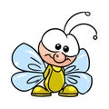 Small insect butterfly character animal illustration cartoon