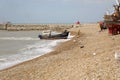 Trawler beaching in Hastings, East Sussex, England