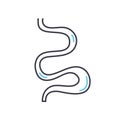 small intenstine line icon, outline symbol, vector illustration, concept sign Royalty Free Stock Photo