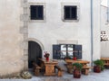 Small intimate restaurant in a Mediterranean style Royalty Free Stock Photo