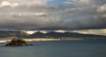 small island in athens panoramic view