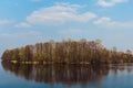 Small island of early spring freshet