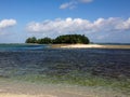 A small island off the cost of Fiji in the South Pacific Royalty Free Stock Photo