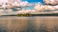 Small island Santa Barbara on Lake Peten Itza, Guatemala