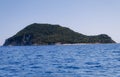 Marathonisi island where the caretta sea turtle lays its eggs. Zakynthos, Greece Royalty Free Stock Photo