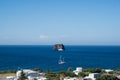 Small island strombolicchio at eolie island.