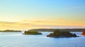 Small islands in the archipelago of Stockholm Royalty Free Stock Photo