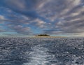 Small isolated island in the ocean. Fiji