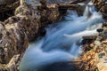 Small Isolated Waterfall in Blue Ridge Mountains of Virginia, USA Royalty Free Stock Photo