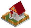 Small isometric house
