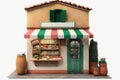 Small Italian grocery store. Generative ai