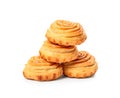 Small Italian Puff Pastry Isolated. Puff Pastries Biscuits, Mini Sweet Bakery