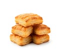 Small Italian Puff Pastry Isolated. Puff Pastries Biscuits, Mini Sweet Bakery