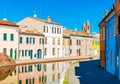 Small Italian town of Comacchio, Emilia Romagna, Italy