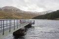 The small jetty and inspection platform at the Fofanny Water Treatment Works in the Western Mourne Mountians Royalty Free Stock Photo
