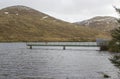 The small jetty and inspection platform at the Fofanny Water Treatment Works in the Western Mourne Mountians Royalty Free Stock Photo