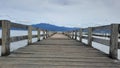 small jetty on lindu lake lore lindu national park, central sulawesi