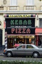 Small kebab and pizza restaurant in Paris