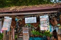 Small kiosk in Cruise port Roatan Honduras Royalty Free Stock Photo