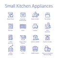 Small kitchen appliances set. Grill, toaster, oven