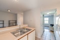 Small kitchen cute view from apartment with tile floors