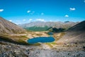 Small lake in big mountain in north of Russia