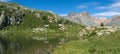 Small lake on the Italian alps