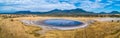 Small lake and mountains in Australia. Royalty Free Stock Photo