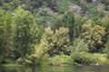 Small lake near the hill in Jermuk, Armenia Royalty Free Stock Photo