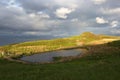 Small lake near the sea in the evening Royalty Free Stock Photo