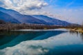 Small lake in one small village near to city Petrich, Bulgaria