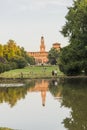 Small lake in the public park Royalty Free Stock Photo