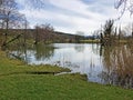 Small lake Schubelweiher or Schuebelweiher or Pond Schubelweiher, Kusnacht am Zurichsee Kuesnacht am Zuerichsee Royalty Free Stock Photo