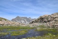 Small lake with view of the Neouville peak