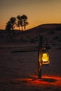 Lantern in the desert Royalty Free Stock Photo