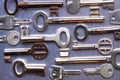 Small and large old house keys Royalty Free Stock Photo