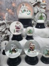 Small and large snow globes