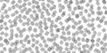 Small lattices are scattered on a white background. Monochrome abstract background.