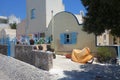 Small light house in Emporio on the island of Santorini