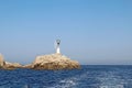 Small light off the east coast of Capri, Italy Royalty Free Stock Photo