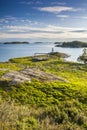 Small lighthouse on island in Sweden