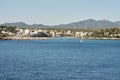 Small Lighthouse on Mallorca torre porto petro, water activities Royalty Free Stock Photo